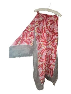Yargici Linen Blend Large Scarf Or Wrap Colorful